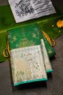Kancheepuram Silk Bottle Green  Saree