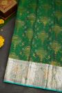 Kancheepuram Silk Bottle Green  Saree