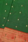 Paithani Silk Bottle Green saree
