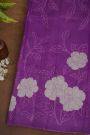 Fancy Organza Purple Saree