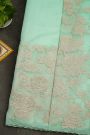 Fancy Organza Sea Green Saree