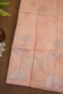 Designer Organza Peach Saree