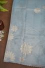 Designer Organza Ice Blue Saree