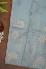 Designer Organza Ice Blue Saree