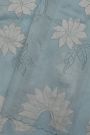 Designer Organza Ice Blue Saree