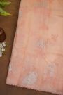 Designer  Organza Peach Saree