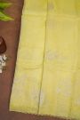 Designer Organza Yellow Saree
