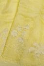 Designer Organza Yellow Saree