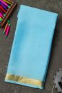 Mysore Crepe Sky Blue Saree