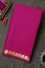 Mysore Crepe Magenta Saree