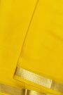 Mysore Crepe Yellow Saree
