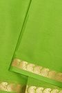 Mysore Crepe Parrot Green Saree