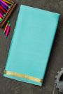 Mysore Crepe Sky Blue Saree