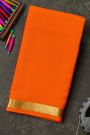 Mysore Crepe  Orange Saree