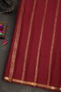 Mysore Crepe Maroon Saree