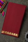 Mysore Crepe Maroon Saree