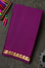 Mysore Crepe Violet Saree
