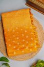 Fancy Matka Silk Mustard And Orange Saree
