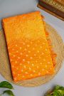 Fancy Matka Silk Mustard And Orange Saree