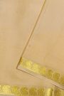 Mysore Crepe Cream Saree