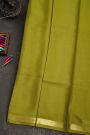 Mysore Crepe Mehendi Green Saree