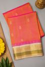 Gadwal Silk Peach  Saree
