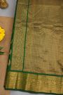 Gadwal Silk Bottle Green Saree