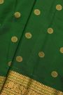 Gadwal Silk Bottle Green Saree