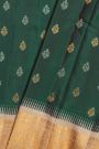 Gadwal Silk Bottle Green Saree