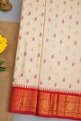 Gadwal Silk Off-White Saree