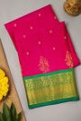 Gadwal Silk Rani Pink Saree