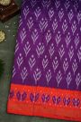 Ikat Silk Violet Saree