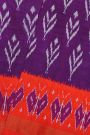 Ikat Silk Violet Saree