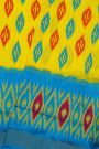 Ikat Silk Yellow Saree