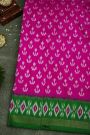 Ikat Silk Magenta Saree