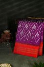 Ikat Silk Wine Saree