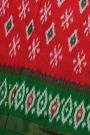 Ikat Silk Red Saree