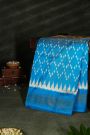 Ikat Silk Sky Blue Saree