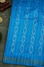 Ikat Silk Sky Blue Saree