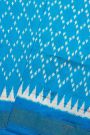 Ikat Silk Sky Blue Saree
