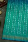 Ikat Silk Sea Green Saree