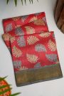 Fancy Tussar Red Saree