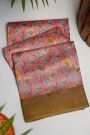 Fancy Tussar  Onion Pink Saree
