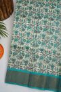 Fancy Tussar Off-White Saree