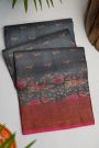 Fancy Tussar Dark Grey Saree