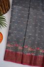 Fancy Tussar Dark Grey Saree