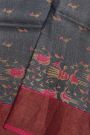 Fancy Tussar Dark Grey Saree