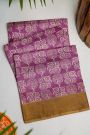 Fancy Tussar Purple Saree