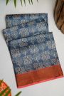 Fancy Tussar Blue Saree