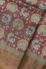 Fancy Tussar Maroon Saree